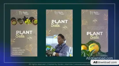 Garden Instagram Story MOGRT Premiere Pro template preview