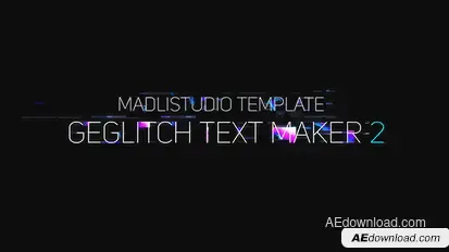 Ge Glitch Text Maker 2 Video Displays template preview