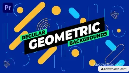 Geometric Backgrounds Premiere Pro template preview