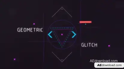 Geometric Glitch Intro 2 Video Displays template preview