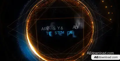 Geometry Titles Trailer Video Displays template preview