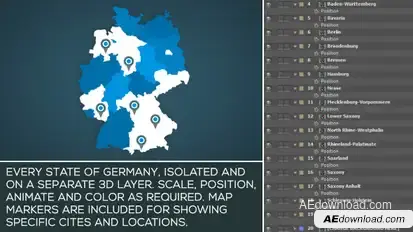 Germany Map Kit Video Displays template preview