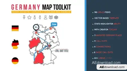 Germany Map Toolkit Video Displays template preview