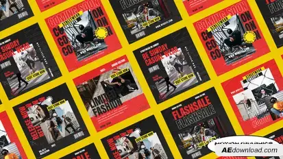 Glamorous Streetwear Fashion Instagram Post | Mogrt Premiere Pro template preview