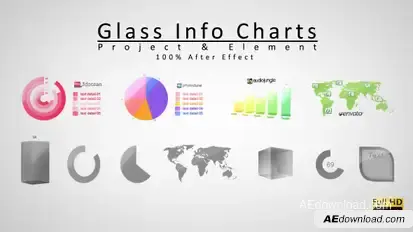 Glass Info Charts Video Displays template preview