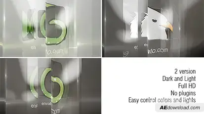 Glass Logo Video Displays template preview