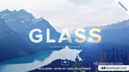 Glass Logo Opener Video Displays template preview