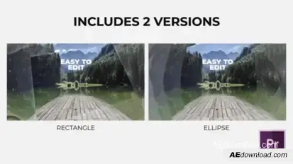 Glass Parallax Slideshow Premiere Pro template preview