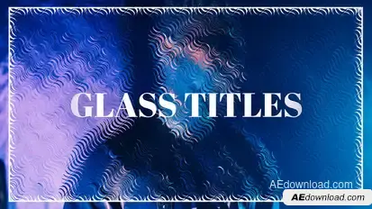Glass Titles Effect Premiere Pro template preview