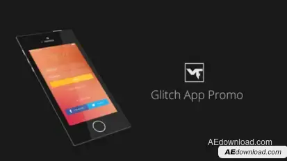 Glitch App Promo Video Displays template preview