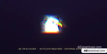 Glitch Intro Video Displays template preview
