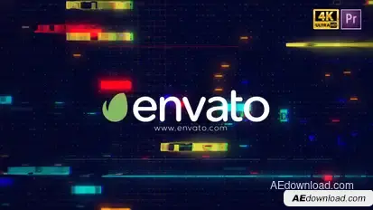 Glitch Logo Intro Pro Video Displays template preview