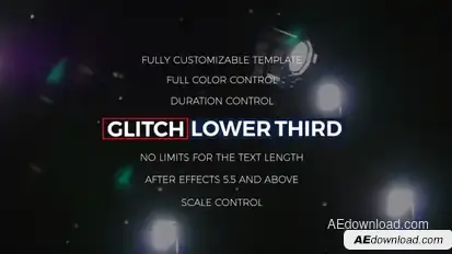 Glitch Lower Thirds & Titles Video Displays template preview