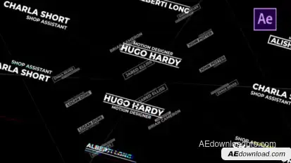 Glitch Lower Thirds Video Displays template preview