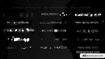 Glitch Minimal Titles Video Displays template preview