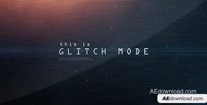 Glitch Mode - Text Sequence and Logo Intro Openers template preview
