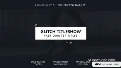 Glitch Titleshow 2 Video Displays template preview