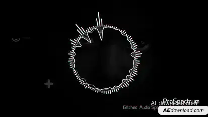 Glitched Audio Spectrum Music Visualizer Video Displays template preview
