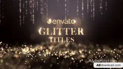 Glitter Titles Video Displays template preview
