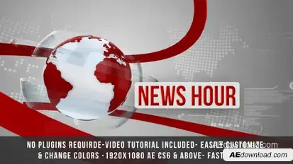 Global News Intro Title Video Displays template preview