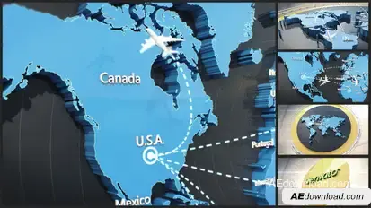 Global World Connection Video Displays template preview