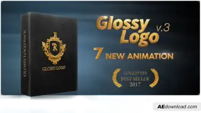 Glossy Logo | Reflection Logo Loop Video Displays template preview