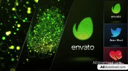 Glowing Dots Logo Video Displays template preview