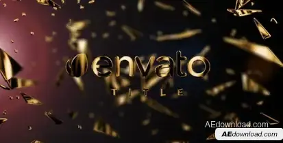Gold Fragments Video Displays template preview