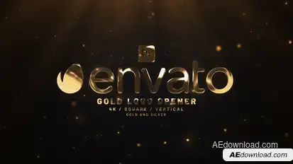 Gold Logo Opener Premiere Pro template preview