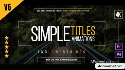 Gold Simple Titles | 4K Video Displays template preview