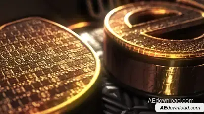 Gold Treasure Logo Video Displays template preview