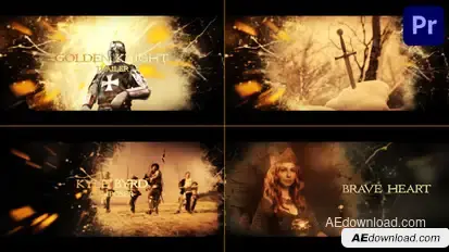 Golden Knight Trailer for Premiere Pro Premiere Pro template preview