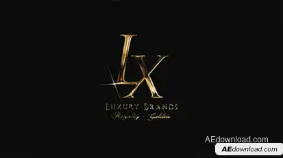 Golden Luxury Logo Reveal Video Displays template preview
