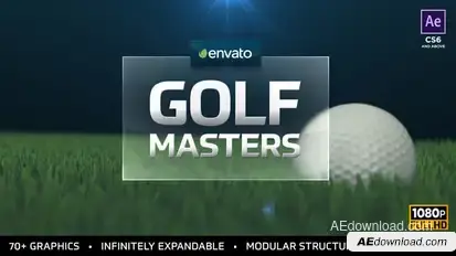 Golf Masters Graphics Package Video Displays template preview