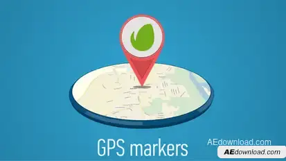GPS Markers Map Video Displays template preview