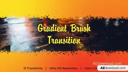 Gradient Brush Transition Video Displays template preview