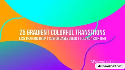 Gradient Colorful Transitions Video Displays template preview