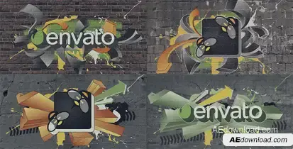 Graffiti Logo Video Displays template preview