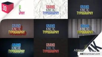 Grand Kinetic Typography Video Displays template preview