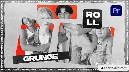 Grunge & Rolling Urban Opener Premiere Pro template preview