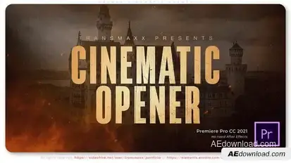Grunge Cinematic Opener Premiere Pro template preview