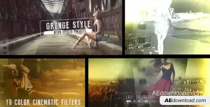Grunge Film Style Video Displays template preview