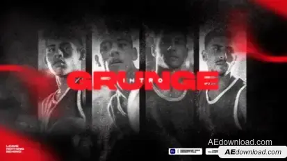 Grunge Intro I MOGRT Premiere Pro template preview