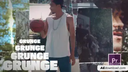 Grunge Opener Video Displays template preview