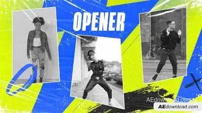 Grunge Opener | MOGRT Premiere Pro template preview