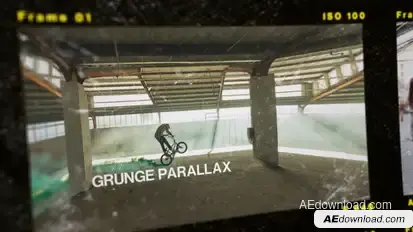 Grunge Parallax Media Slideshow Premiere Pro template preview
