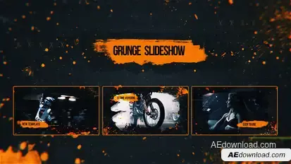 Grunge Slideshow Video Displays template preview