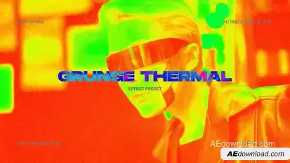 Grunge Thermal Effect Elements template preview