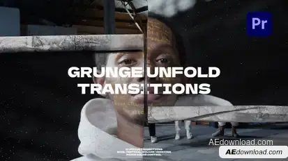Grunge Unfold Transitions | Premiere Pro Premiere Pro template preview