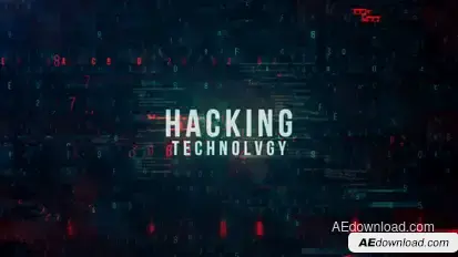 Hacking Technology Promo Video Displays template preview
